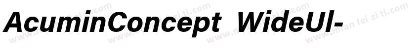 AcuminConcept WideUl字体转换